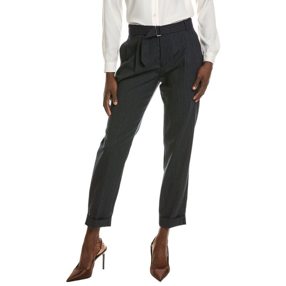 Officine Générale Womens Officine Generale Pinstripe Wool Pant, Blue